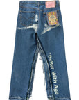 STERLING REPAIR DENIM TROUSERS (DARK)