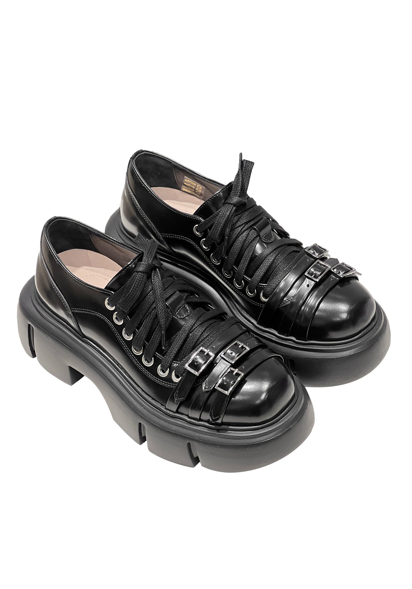 LOW PLATFORM BUCKLE BOOT
