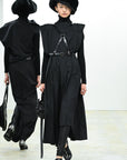 PLEATED DRESS WITH HARNESS