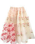 PATCHWORK FLOUNCE SKIRT