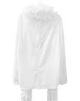 RUFFLE SCARF SHIRT (WHITE)