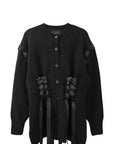 SCULPTED RIBBON CORSET CARDIGAN
