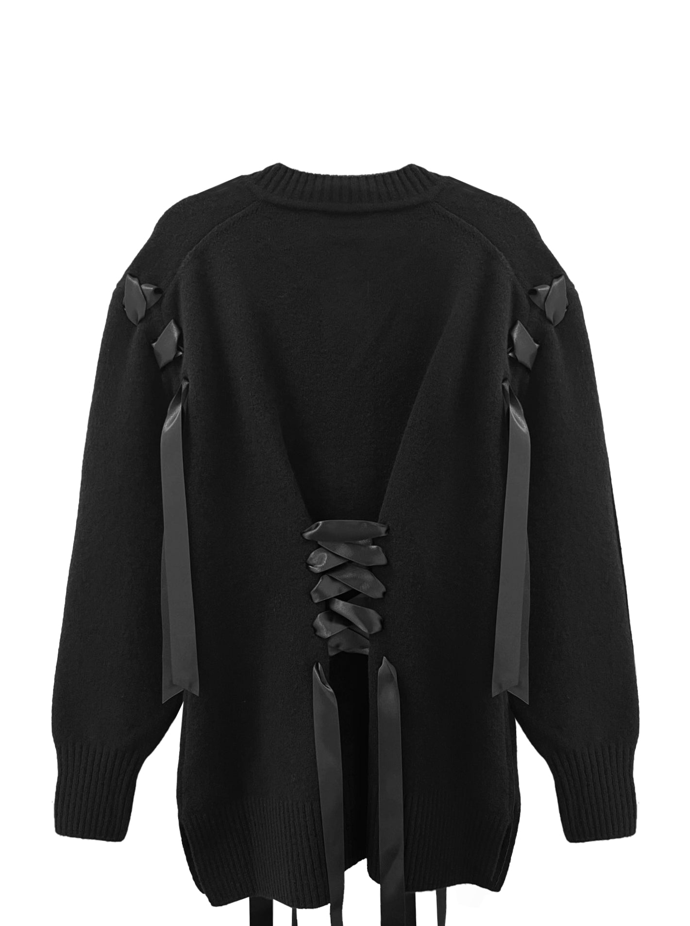 SCULPTED RIBBON CORSET CARDIGAN