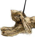 FAUX FUR HARE CROSSBODY BAG (BROWN)