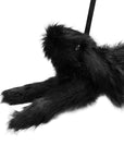 FAUX FUR HARE CROSSBODY BAG (BLACK)