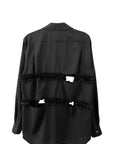 CUT-OUT RUFFLE SHIRT