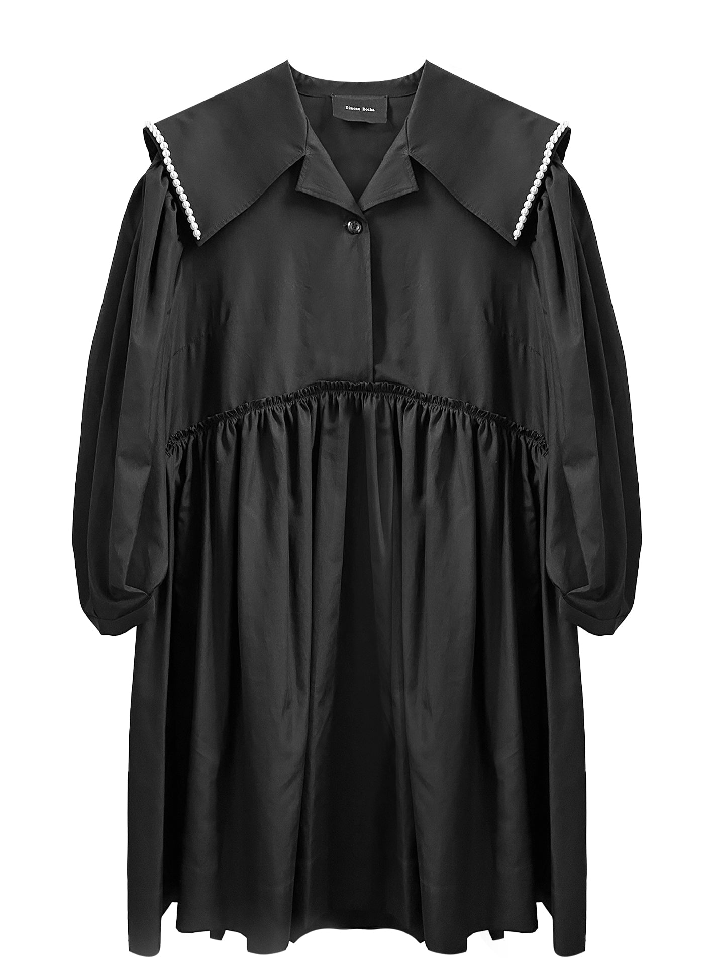 SAILOR COLLAR PUFF SLEEVE SHIRT DRESS