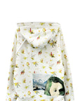 FLORAL HOODED SWEATSHIRT