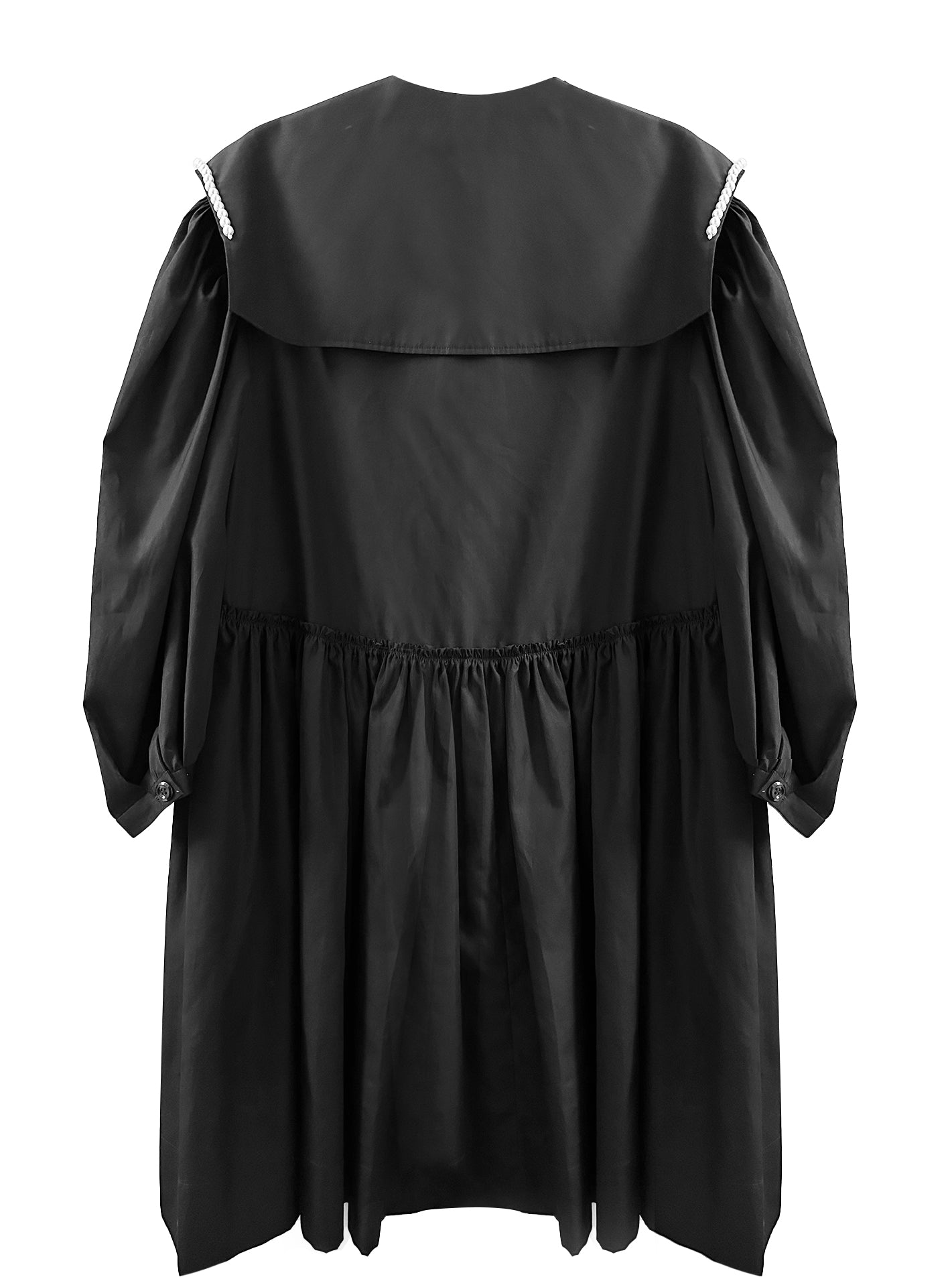 SAILOR COLLAR PUFF SLEEVE SHIRT DRESS