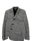 HOUNDSTOOTH ASYMMETRIC JACKET