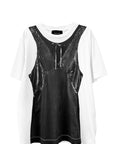 PATCHWORK SATIN T-SHIRT