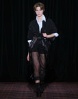 SCULPTED RIBBON CORSET CARDIGAN