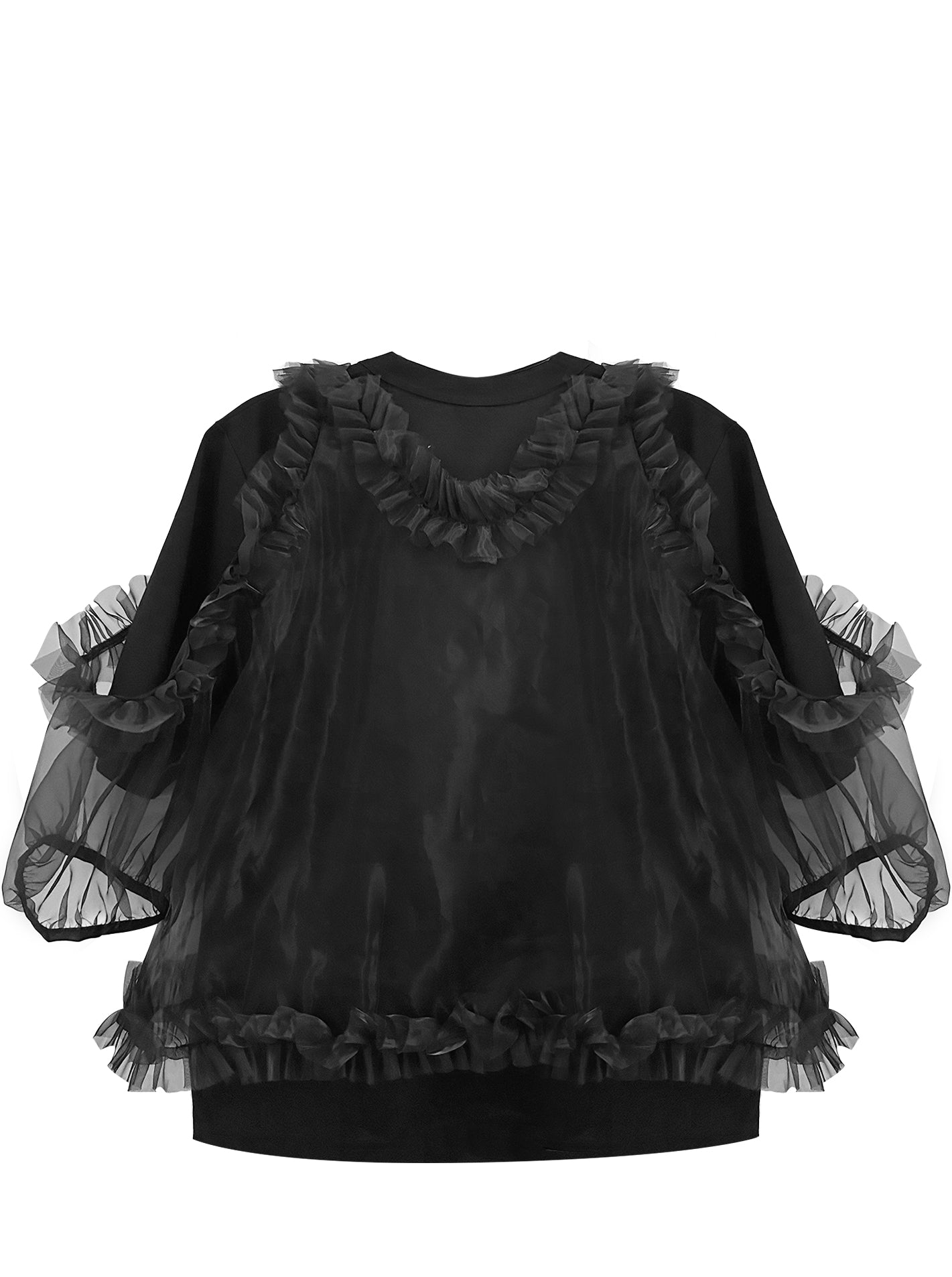 TULLE OVERLAY T-SHIRT