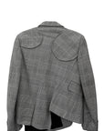 HOUNDSTOOTH ASYMMETRIC JACKET