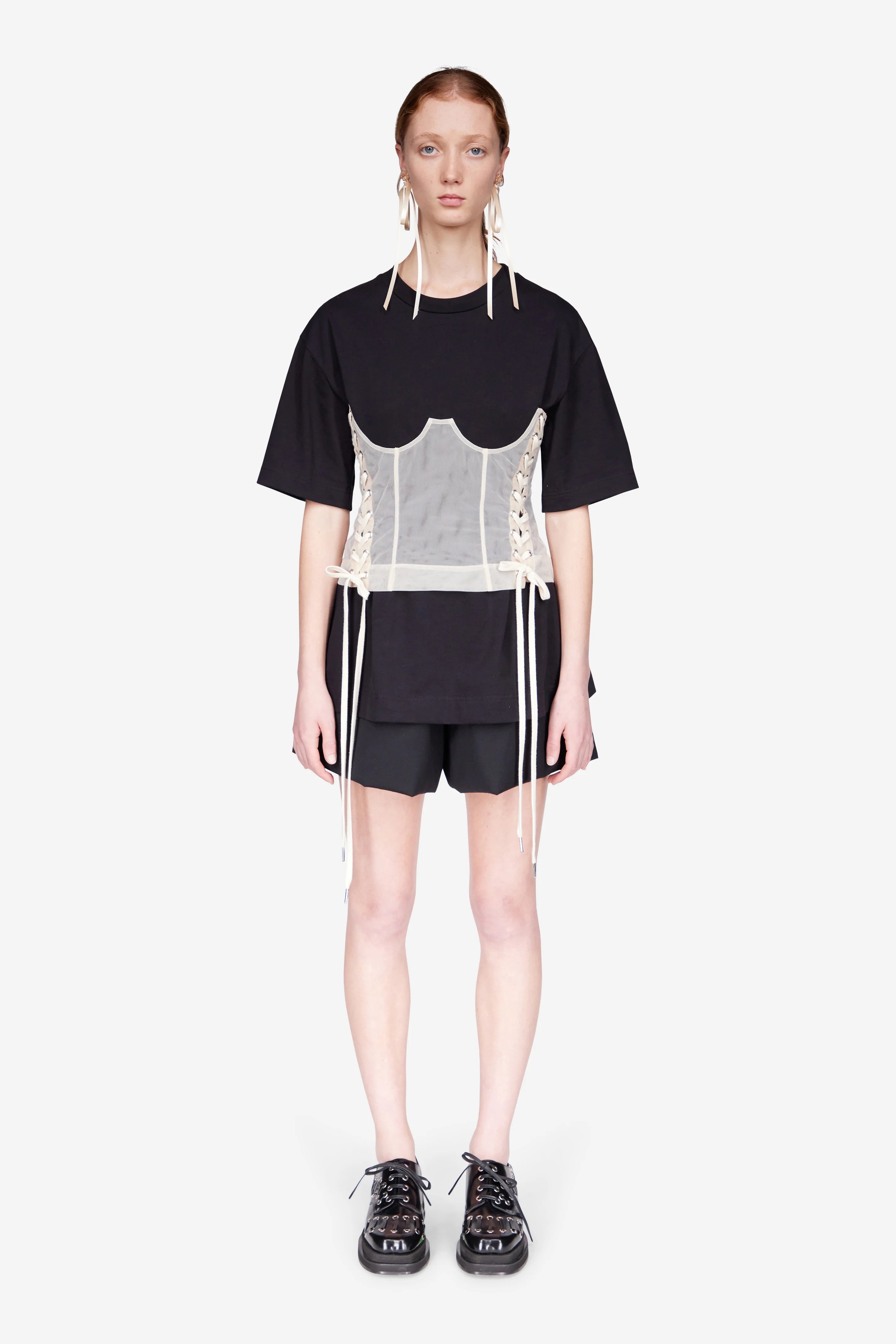 BOXY T-SHIRT W/ CORSET PANEL – NOLM
