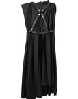 PLEATED DRESS WITH HARNESS