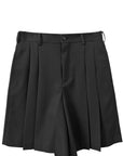 PLEATED SHORTS (BLACK)