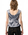 SATIN BELTED TOP