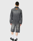 MOON LASER DENIM SHORTS