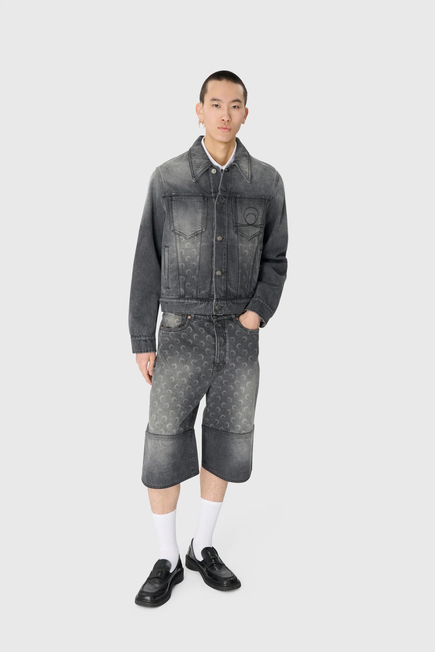 MOON LASER DENIM SHORTS