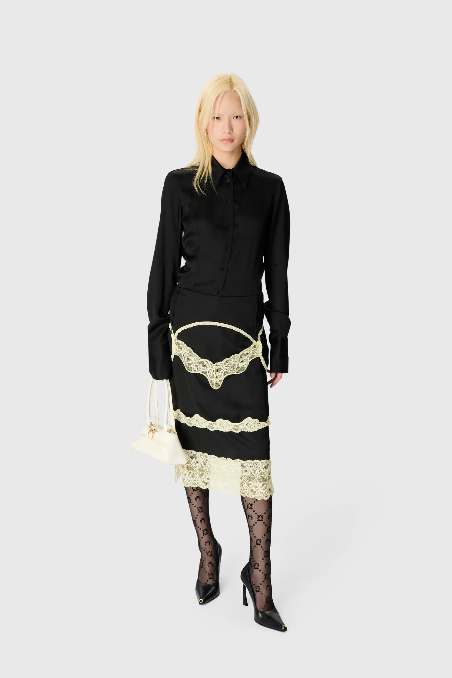 SATIN ASYMMETRICAL SKIRT