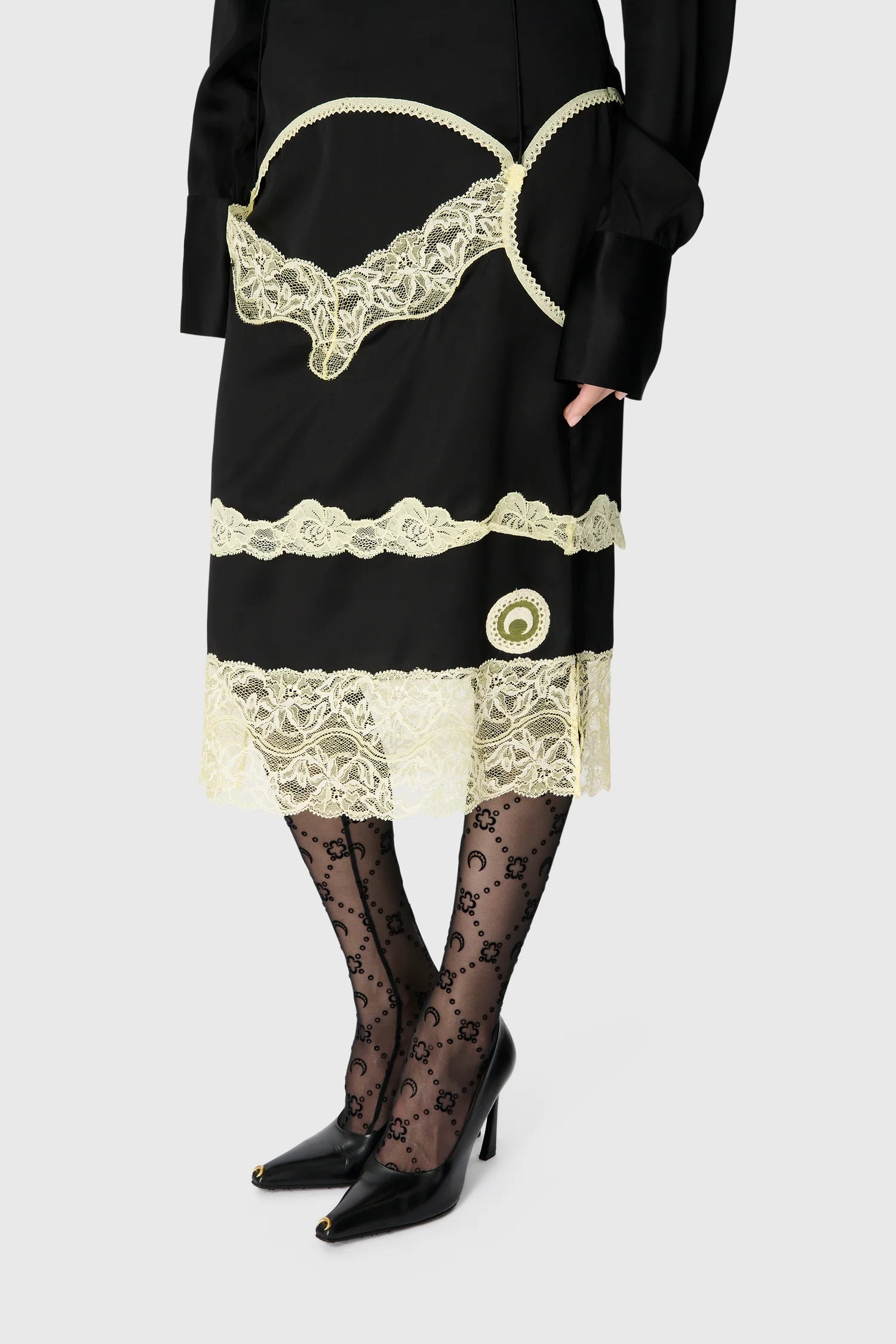 SATIN ASYMMETRICAL SKIRT