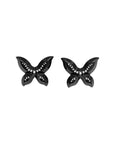 EARRINGS WITH RHINESTONE BUTTERFLY