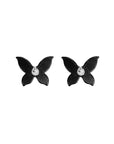 EARRINGS WITH RHINESTONE BUTTERFLY