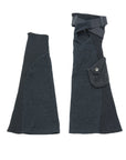ASYMMETRIC LEG WARMER (CHARCOAL)