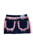 DENIM MINI SKIRT WITH MERINO WOOL