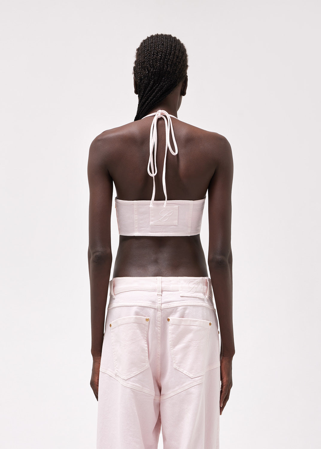 BANDEAU TOP WITH HEARTS AND RHINESTONES