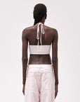 BANDEAU TOP WITH HEARTS AND RHINESTONES