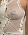 NOLM EXCLUSIVE DRAPED VEST TOP (BLACK)