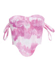 OFF SHOULDER DETAILED CORSET (TIE DYE PINK)