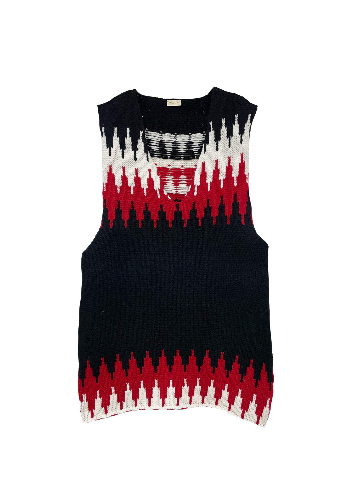 STEFAN COOKE CHEVRON KNIT VEST - ベスト