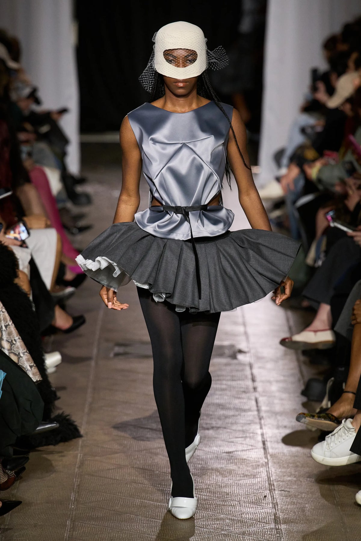 SATIN BELTED TOP