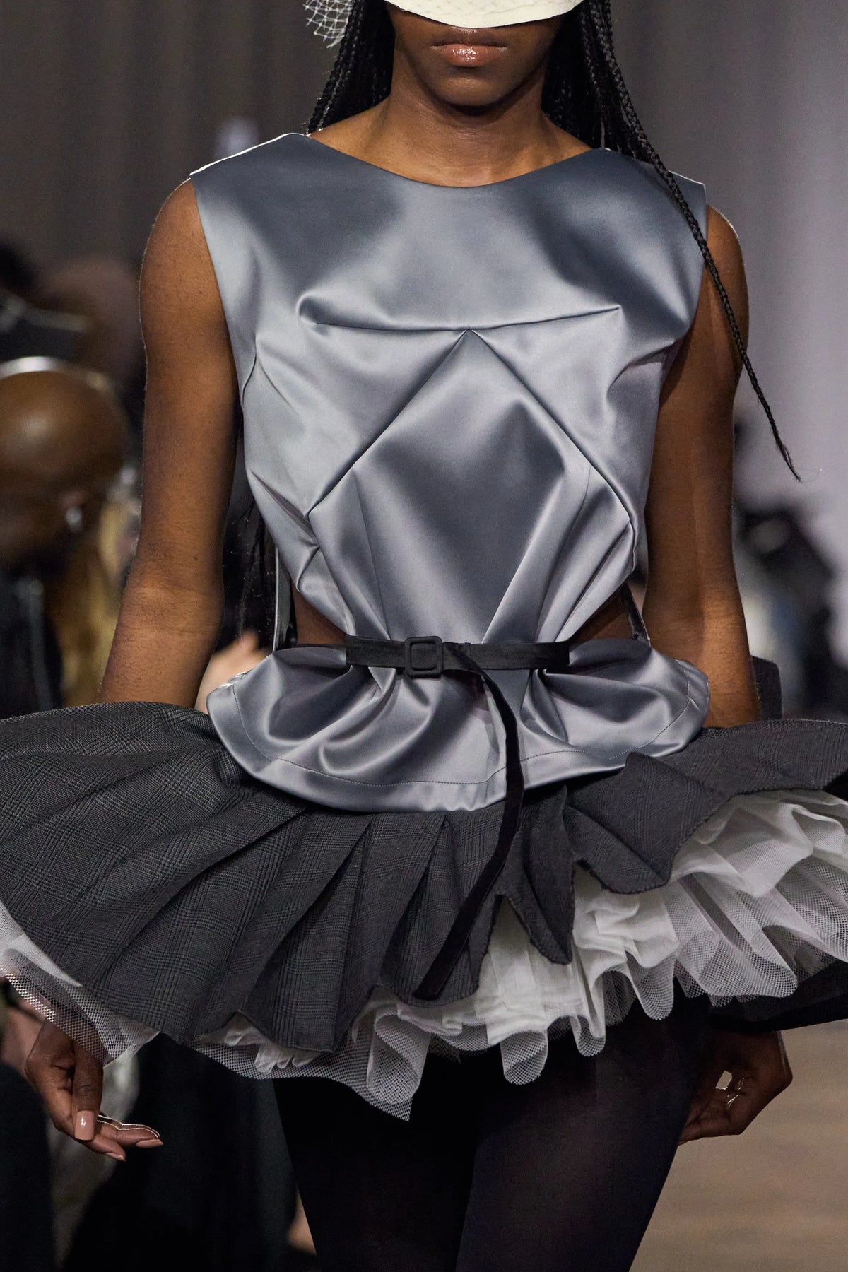 SATIN BELTED TOP