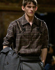 RUFFLE SLASH FLANNEL SHIRT