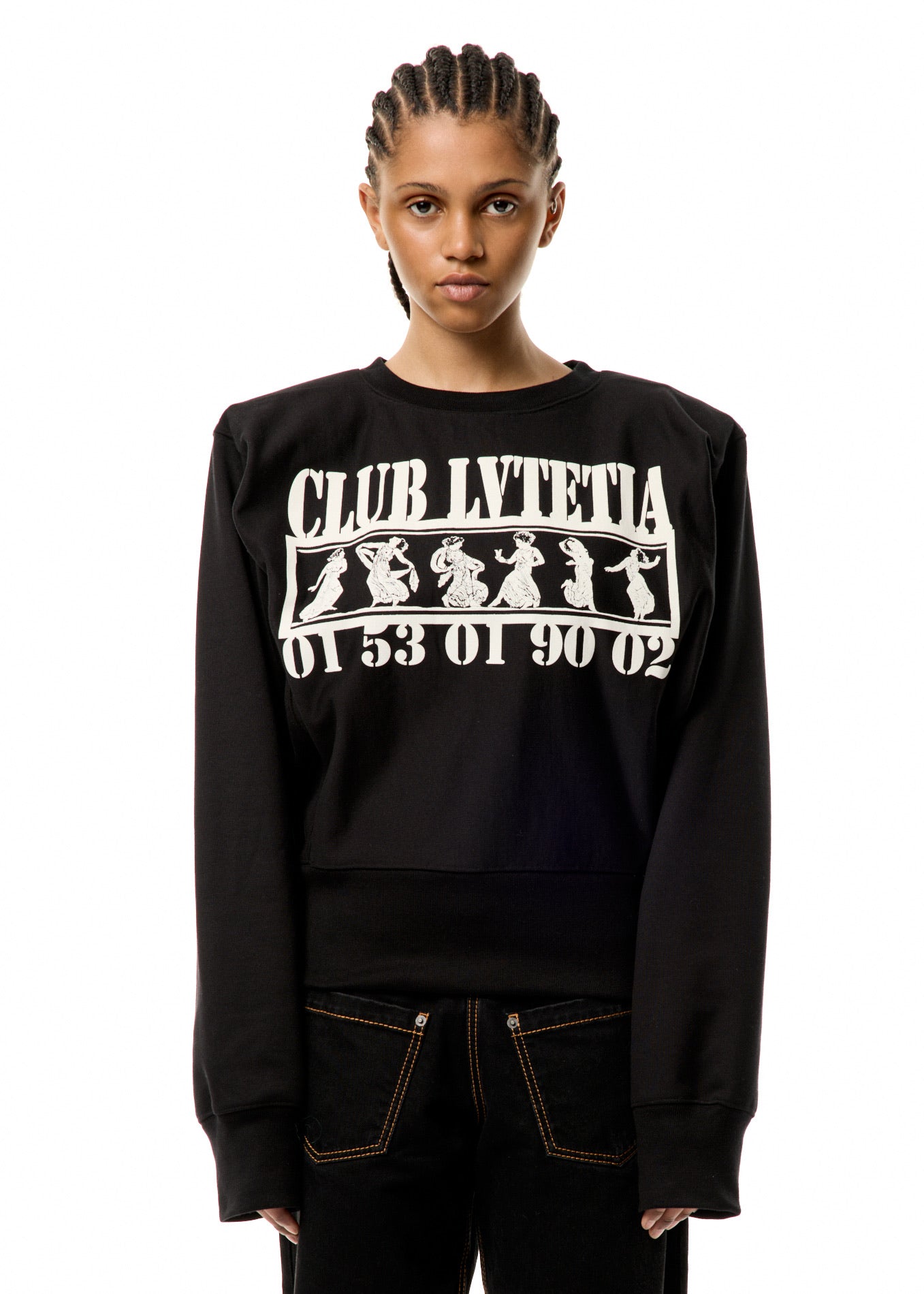 SHOULDER PAD SWEATSHIRT