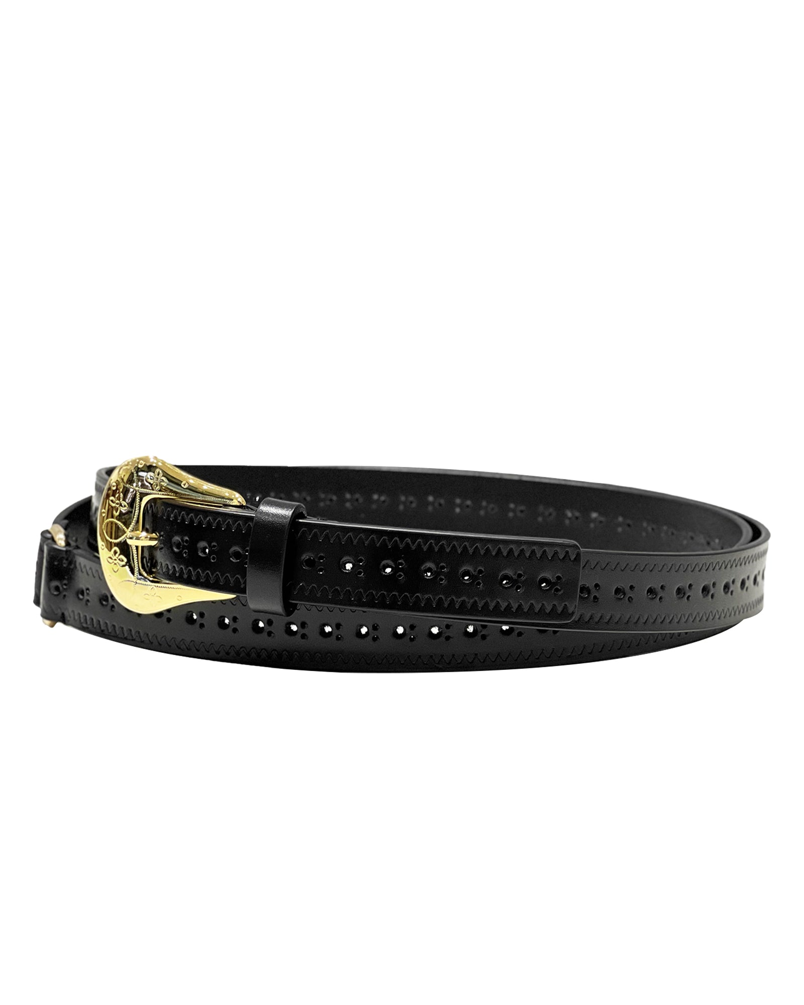 BROGUE BELT (GOLD)