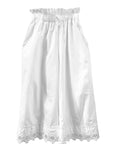 RUFFLE WAIST CROPPED TROUSERS