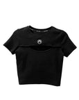 MOON LOGO CUT-OUT T-SHIRT (BLACK)