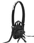 BEADED MINI BOW CROSSBODY BAG (BLACK)