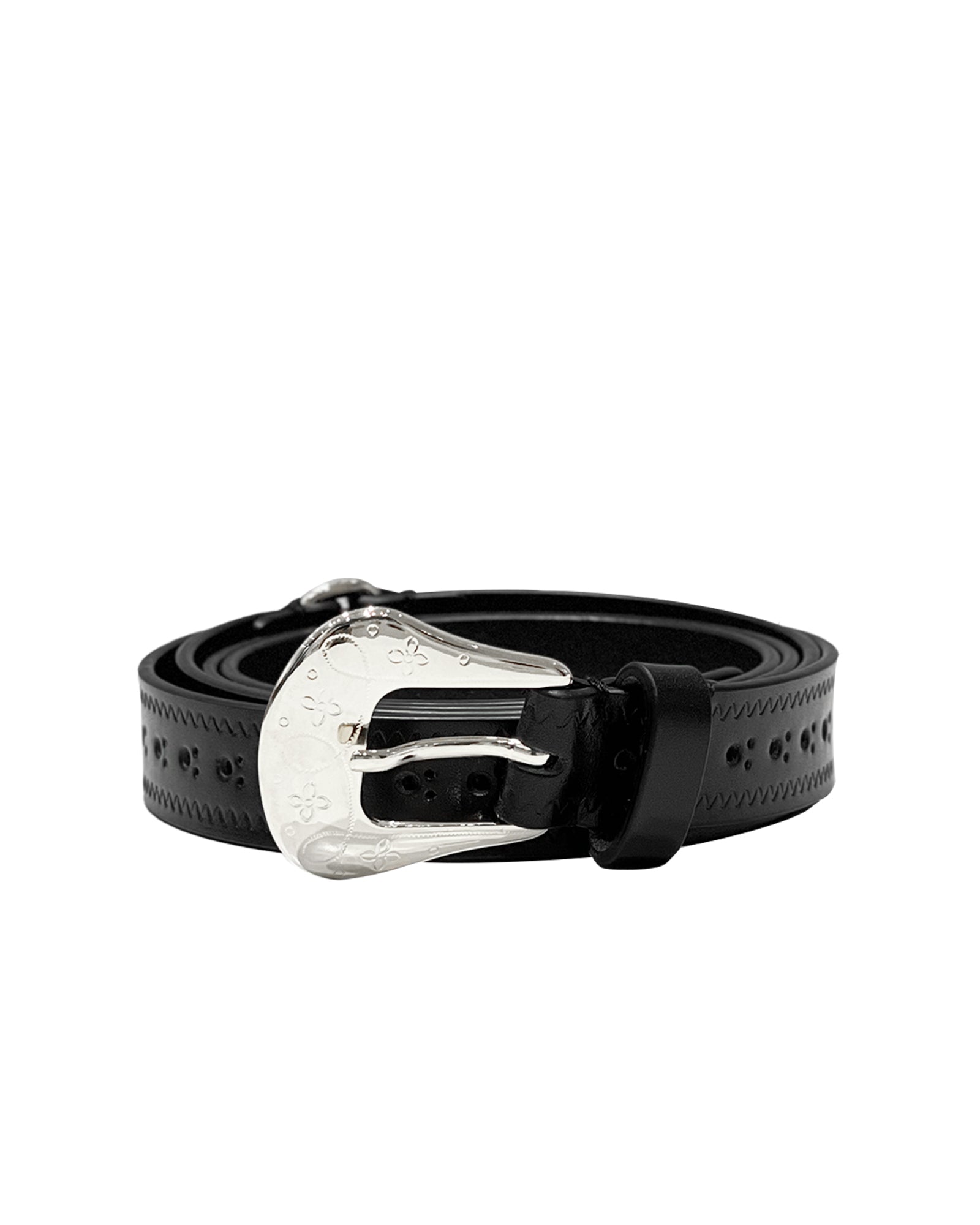 BROGUE BELT (SILVER)