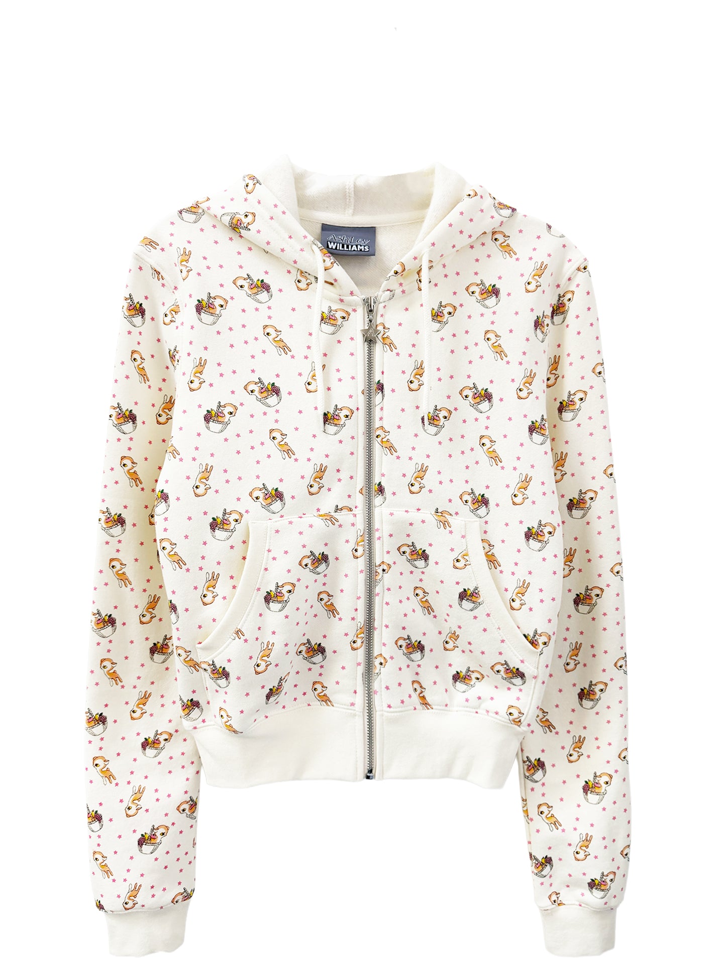 SHRUNK BABY HOODIE (PEACH DEER)