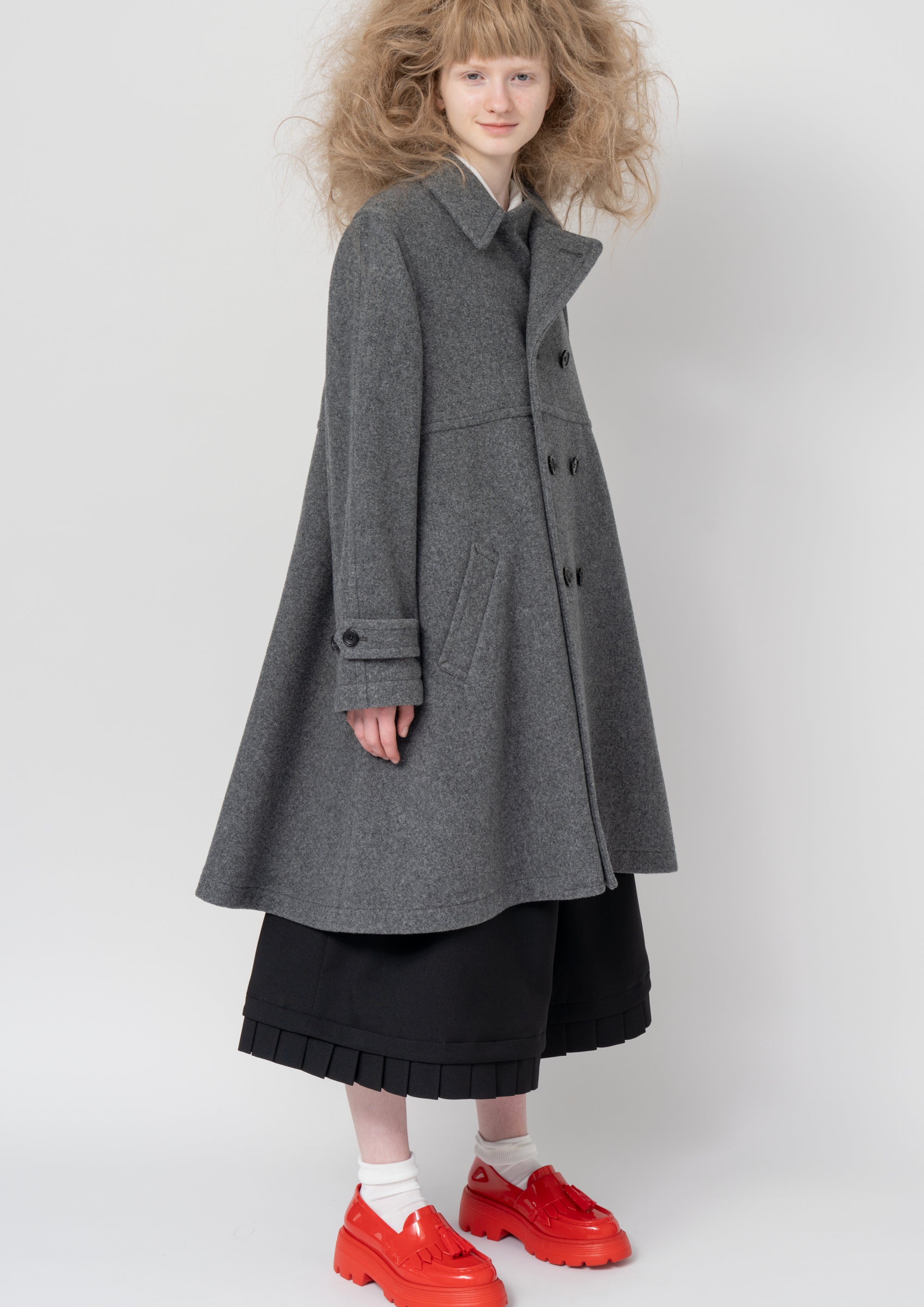 PLEATED HEM SKIRT