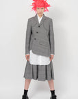 HOUNDSTOOTH ASYMMETRIC JACKET