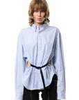 BELTED BUTTON DOWN SHIRT