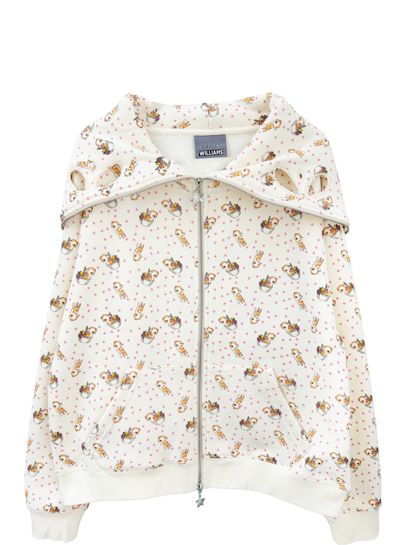 BUTTERFLY HOODIE (PEACH DEER)