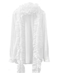 RUFFLE SCARF SHIRT (WHITE)